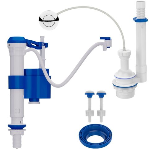 Kit Completo para Caixa Acoplada com Acionador Pneumático Branco Blukit