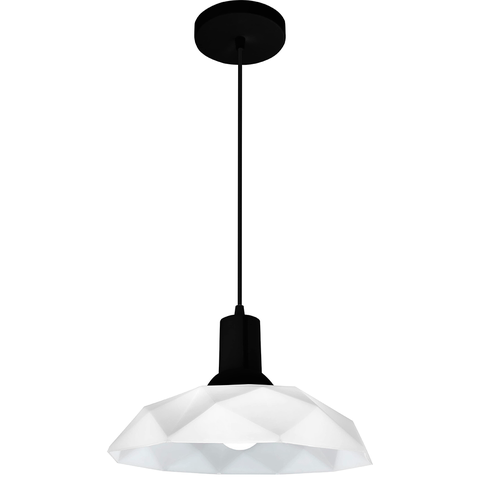 Lustre Pendente Praia Litoral Cozinha Balcão Sides M3 1 Lâmpada E27 Bivolt:branco com Preto/110v/220