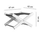 Ver imagem 3 de Suporte de Malas e Bagagens Madeira Maciça Dobrável-vermelho