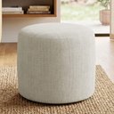 Ver imagem 1 de Puff Redondo 50cm Sala de Estar Living Coliseu W01 Linho Cru - Lyam Decor