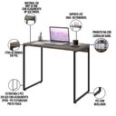 Ver imagem 4 de Kit 02 Mesas Para Escritório e Home Office Industrial Aspen 90 cm C01 Carvalho Dark - Lyam Decor
