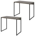 Ver imagem 1 de Kit 02 Mesas Para Escritório e Home Office Industrial Aspen 90 cm C01 Carvalho Dark - Lyam Decor