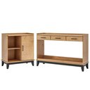 Ver imagem 1 de Kit Buffet e Aparador Noble Rústico 1 Porta 3 Gavetas Madeira Maciça 133cm Mpo Móveis