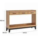 Ver imagem 5 de Kit Buffet e Aparador Noble Rústico 1 Porta 3 Gavetas Madeira Maciça 133cm Mpo Móveis
