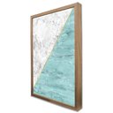 Ver imagem 3 de Quadro Decorativo Caixa Geométrico Mármore Azul e Branco Tacolado Moldura Caixa Alta 4,5cm Madeira C