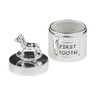 Jg2 Meu Primeiro Dente/cacho Silverplate Cavalo Balanco Base Branca - 4