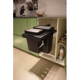 Lixeira Organize com Porta-acessórios Masutti Copat Preta - 1