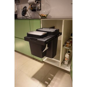 Lixeira Organize com Porta-acessórios Masutti Copat Preta