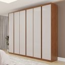 Ver imagem 1 de Guarda-Roupa Modulado 3 Peças 6 Portas Arani CabeCasa MadeiraOriginals Marrom/Cinamomo/Offwhite
