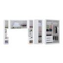 Ver imagem 2 de Guarda Roupa Dormitório Modulado Alpes Casal 1,58 m Queen Canto c/ 2 Portas de Correr - Branco - Luc