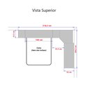 Ver imagem 5 de Guarda Roupa Dormitório Modulado Alpes Casal 1,58 m Queen Canto c/ 2 Portas de Correr - Branco - Luc