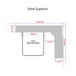 Guarda Roupa Dormitório Modulado Alpes Casal 1,58 m Queen Canto c/ 2 Portas de Correr - Branco - Luc - 5