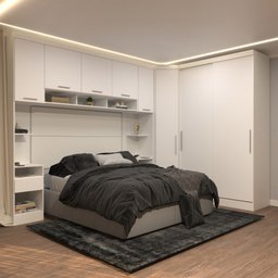 Guarda Roupa Dormitório Modulado Alpes Casal 1,58 m Queen Canto c/ 2 Portas de Correr - Branco - Luc - 1