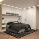 Ver imagem 1 de Guarda Roupa Dormitório Modulado Alpes Casal 1,58 m Queen Canto c/ 2 Portas de Correr - Branco - Luc