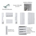 Ver imagem 3 de Guarda Roupa Dormitório Modulado Alpes Casal 1,58 m Queen Canto c/ 2 Portas de Correr - Branco - Luc