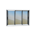 Ver imagem 1 de Janela Alumínio Elite 3 Folhas Moveis 1/3 120 x 240 V.Reflex Mix Preto Brimak