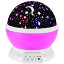 Ver imagem 1 de Luminária Abajur Rotativa Festa Criança Neon Quarto Projetor Luz Ceu Estrelas Rosa