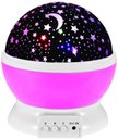 Ver imagem 1 de Luminária Abajur Rotativa Festa Criança Neon Quarto Projetor Luz Ceu Estrelas Rosa
