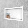 Nicho Retangular Texturizado Sintético Para Banheiro 60x30 Wash C05 Branco - Lyam Decor - 2