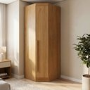 Ver imagem 1 de Guarda-Roupa Modulado de Canto Oblíquo 1 Porta 100% MDF Cairo Marrom/Cinamomo