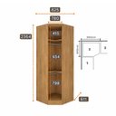 Ver imagem 3 de Guarda-Roupa Modulado de Canto Oblíquo 1 Porta 100% MDF Cairo