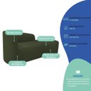 Ver imagem 4 de Kit Divã Recamier Orgânico França 140cm Lado Direito e 2 Poltronas Amore Linho