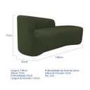 Ver imagem 3 de Kit Divã Recamier Orgânico França 140cm Lado Direito e 2 Poltronas Amore Linho