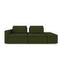 Ver imagem 4 de Sofá Ilha com Encosto e Almofadas Móveis Olimpo 245cm Modulado Linho Verde G45 - Gran Belo