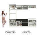 Ver imagem 6 de Armário de Cozinha Completa 270cm Branco Preto Glamy Madesa 10