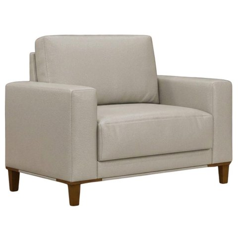 Poltrona Decorativa Oasis Pes Madeira Courino Tcs 725 Moll