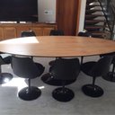 Ver imagem 3 de Mesa de Jantar Tulipa Saarinen Oval 244x137 Cm Tampo Freijó Cores Preto
