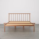 Ver imagem 2 de Cama Queen em Aço Begônia CabeCasa MadeiraOriginals Marrom/Cobre