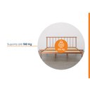 Ver imagem 6 de Cama Queen em Aço Begônia CabeCasa MadeiraOriginals Marrom/Cobre