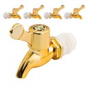 Ver imagem 1 de Kit 5 Torneiras para Suqueira Dispenser Plástico Dourada Luxo Filtro com Vedação