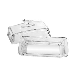 Manteigueira de Cristal C/tampa Bird Transparente 18cm Wolff - 3