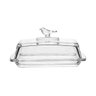 Manteigueira de Cristal C/tampa Bird Transparente 18cm Wolff - 2