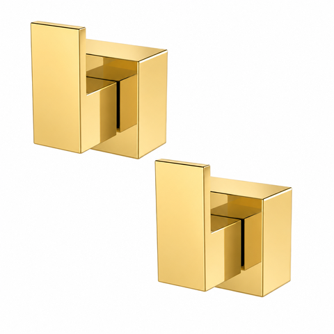 Kit Acabamento para Registro Base Deca Alavanca de 1/2 ou 3/4 com 2 Unidades Dourado Brilhante