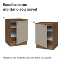 Ver imagem 7 de Balcão de Cozinha 60 cm 1 Porta Rustic/Crema Vik Madesa