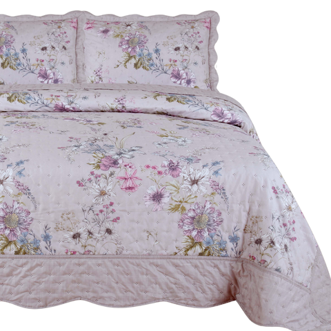 Cobre Leito Queen Size 100 Algodão Arielle 300 Fios Bordado:rosa