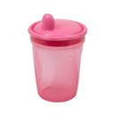 Ver imagem 3 de Kit com 3 Copos de Transição Clingo Rosa - Bico Rígido, Anti-vazamento