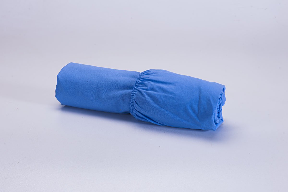 Lençol Cama Viúva Avulso(1,88mx1,20mx22cm Alt) com Elástico 100% Algodão 200 Fios Azul - 1