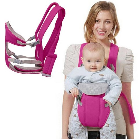 Canguru Carrega Bebê Ergonômico Passeio Importway 3 em 1 Posições Baby Até 15 Kg Rosa 3 EM 1 ROSA
