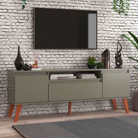 Rack para Tv 150cm Retro Mdf Verde Dallas - On Móveis