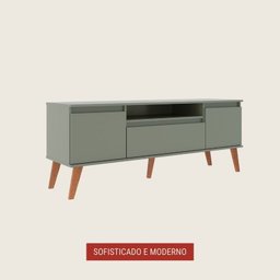Rack para Tv 150cm Retro Mdf Verde Dallas - On Móveis - 2