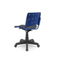 Ver imagem 3 de Cadeira Plaxmetal Ergoplax Polipropileno Azul Secretária com Assento Estofado