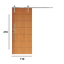 Ver imagem 3 de Porta Correr 2 Trilhos Soft Aparente Puxador Tubo 60cm 110x210cm Belíssima Rodam Abertura Direita Branco
