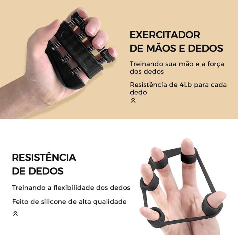 Hand Grip Kit Fortalecedor Cor Preto - 6