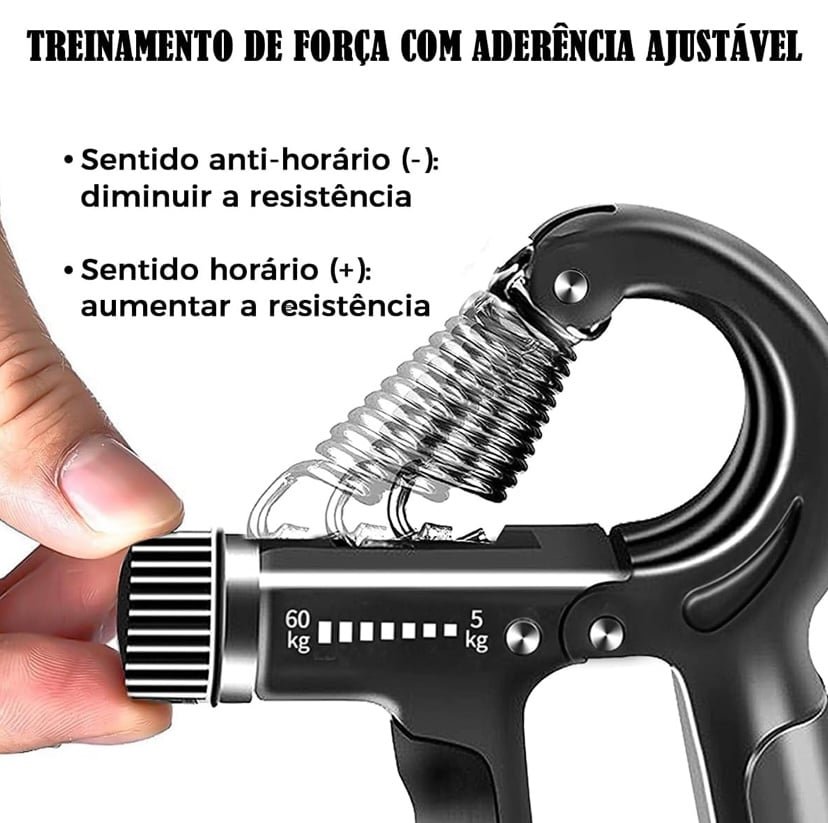 Hand Grip Kit Fortalecedor Cor Preto - 4