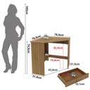 Ver imagem 4 de Mesa para Escritório de Canto Nogal Tecnomobili Me4169 Cor: Amêndoa