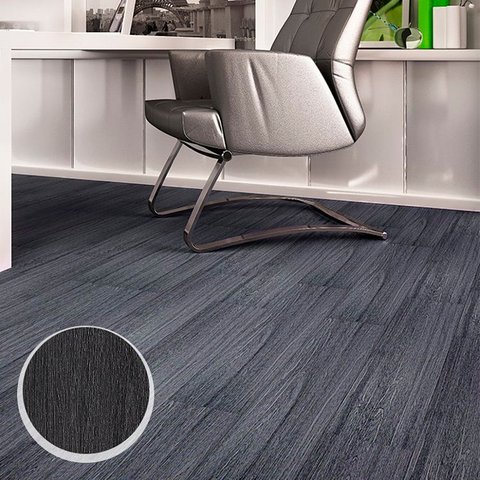 Piso Vinilico Colado Régua Office 3mm Casa Grassi Onix